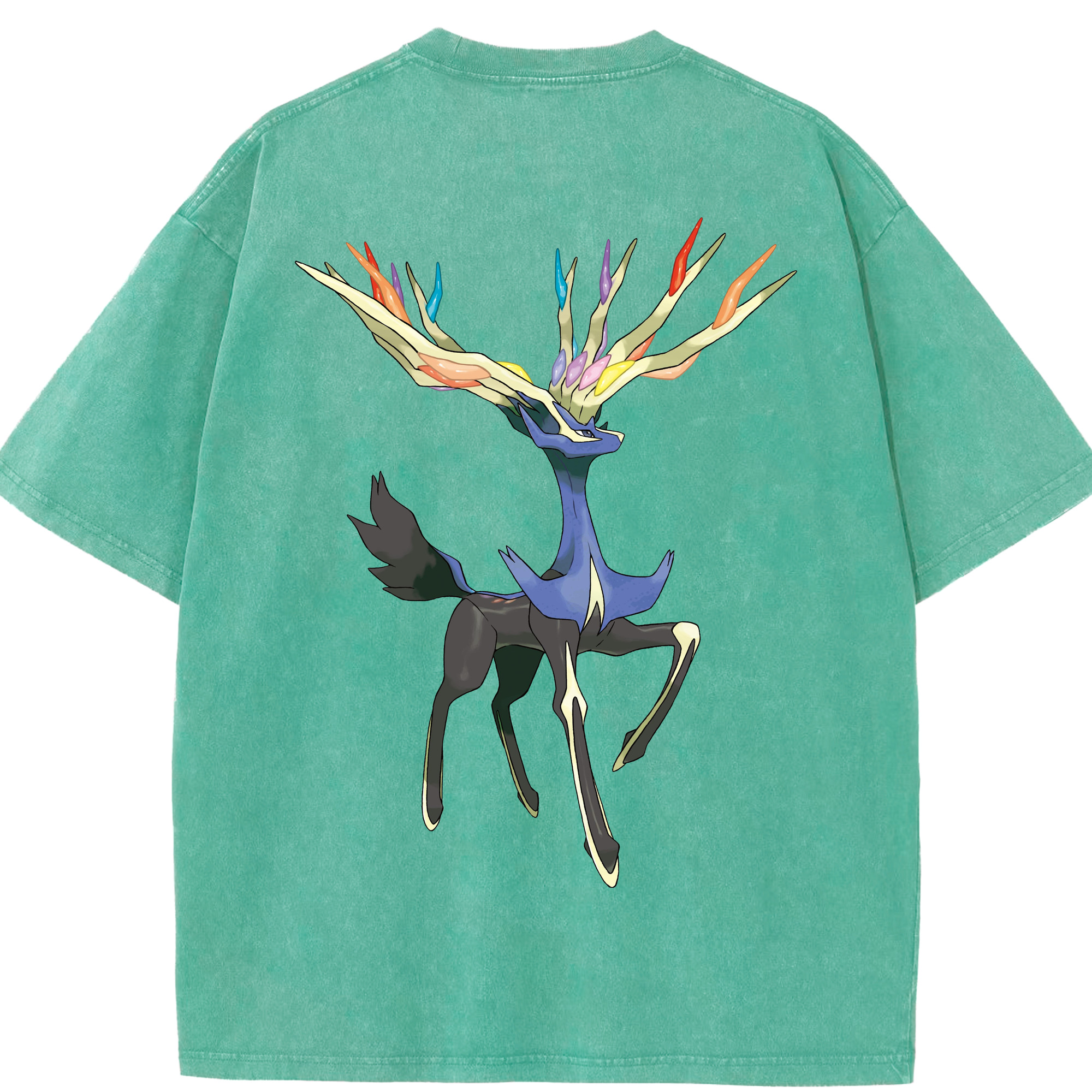 （画像用） ポケットモンスター Pokémon 綿100% ヴィンテージ風 半袖Tシャツ（背面プリント）